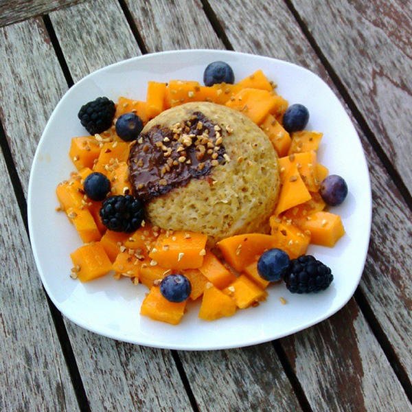 Recette Bowl Cake Aux Flocons D’avoine, Banane Et Pépites De Chocolat ...