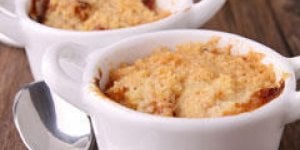 Crumble poire caramel