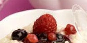 Riz au lait coeur de fruits rouges