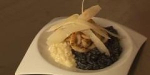 Blanc et noir de risotto aux calamars