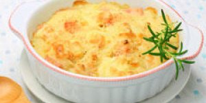 Gratin de pommes de terre aux oeufs de caille