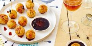 Brochettes de boulettes de poulet au cidre