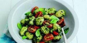 Gnocchi pesto a l-avocat