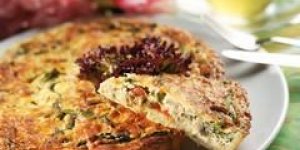 Quiche aux legumes et saumon fume