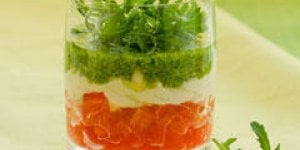 Verrine tomate mozzarella et pesto