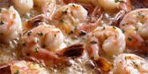 Gambas cremees au pineau