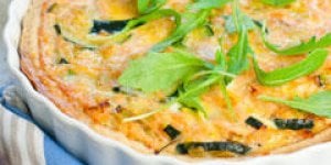 Quiche a la courgette et au curry