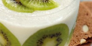 Panna cotta vanillee aux kiwis de l-Adour