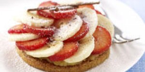 Tarte speculoos pomme fraise banane