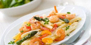 Penne aux crevettes