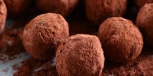 Truffes au chocolat et a la fleur de sel