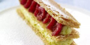 Millefeuille pistache framboise