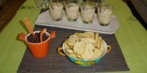 Verrine de mousse de foie gras aux abricots