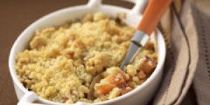 Crumble de potiron, carotte et bacon