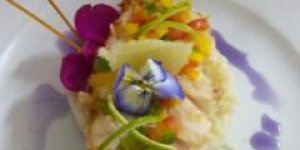 Dorade sebaste rotie, risotto cremeux sauce vierge