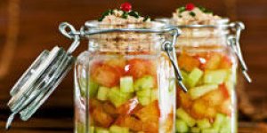 Verrine de thon et crudites