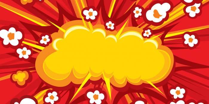 popcorn explosion vector illustration